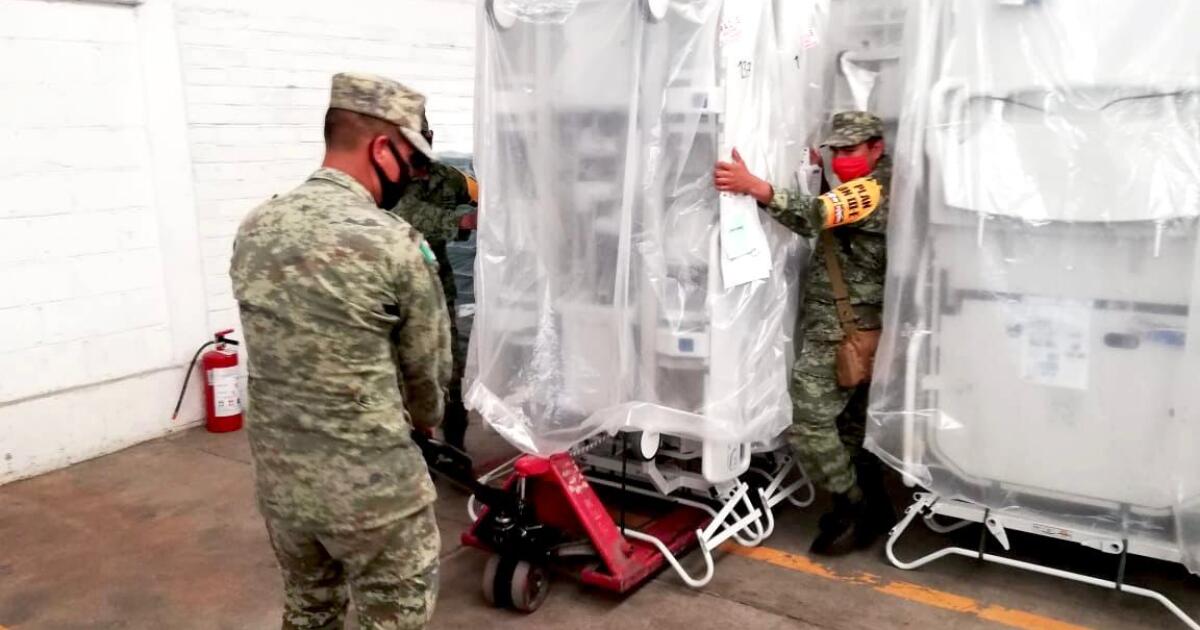 Fuerzas armadas ayudan a distribuir 1,226 camas para pacientes con COVID